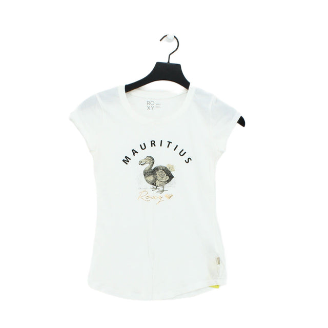 Roxy Women's T-Shirt S White 100% Cotton