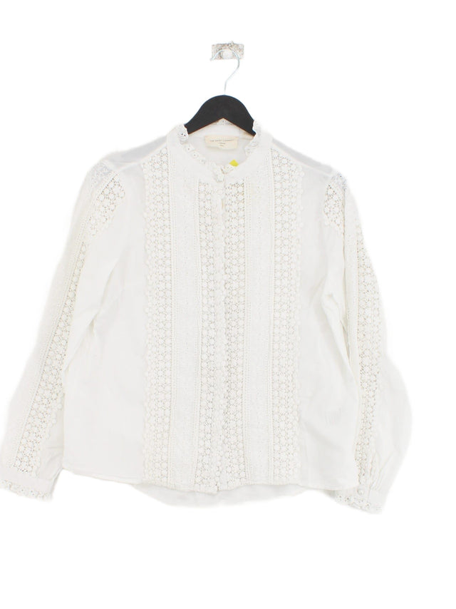 The Shirt Company Women's Blouse UK 10 White 100% Cotton