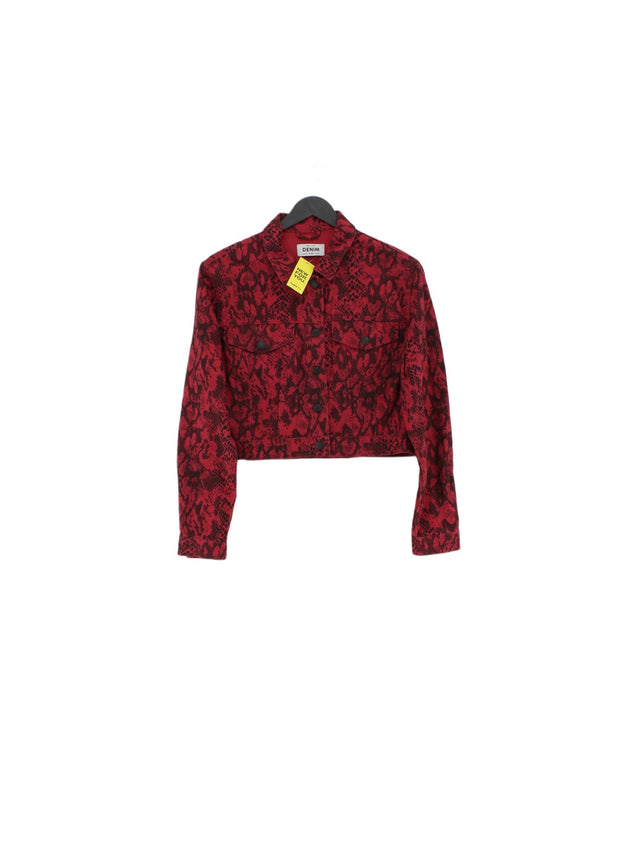 New Look Women's Jacket UK 12 Red 100% Cotton