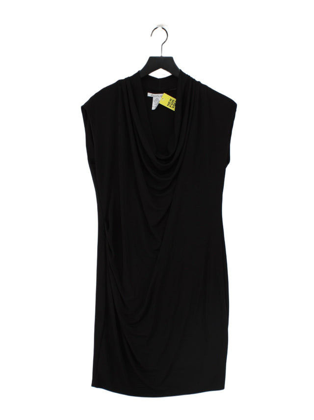 Kenneth Cole Women's Midi Dress M Black Polyester with Elastane
