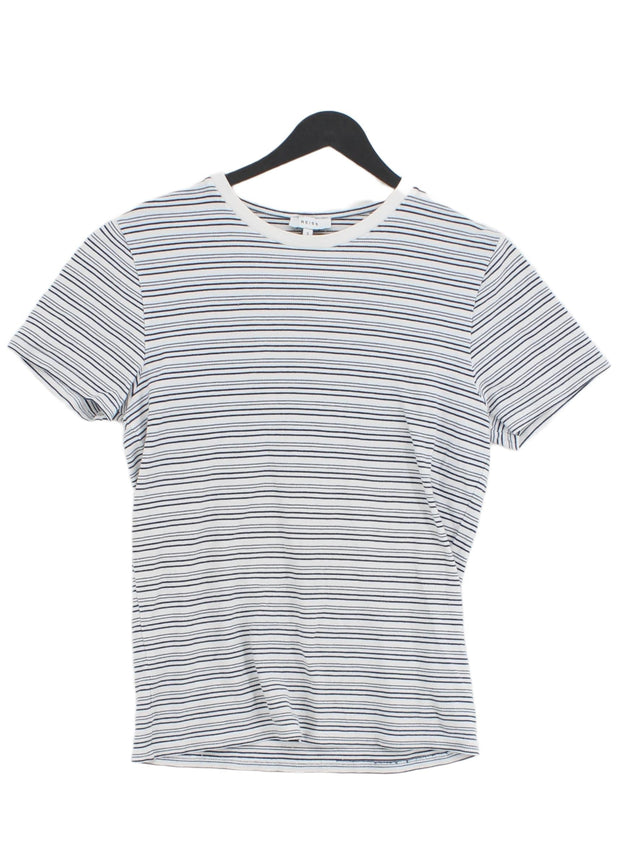 Reiss Men's T-Shirt S White 100% Cotton