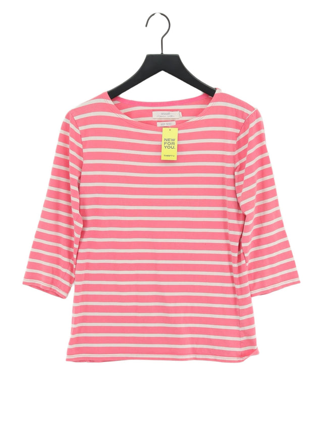 Seasalt Women's T-Shirt UK 10 Pink 100% Cotton