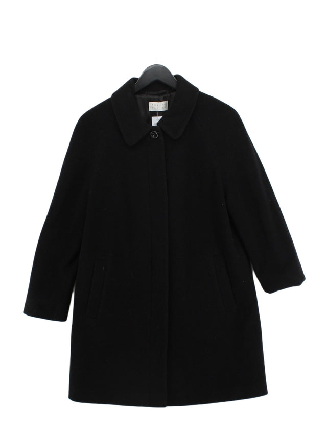 Precis Petite Women's Coat UK 8 Black Wool with Polyamide