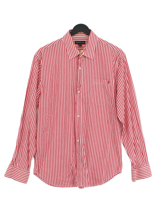 French Connection Men's Shirt M Red 100% Cotton