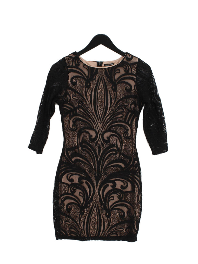 Warehouse Women's Midi Dress UK 10 Black 100% Polyester