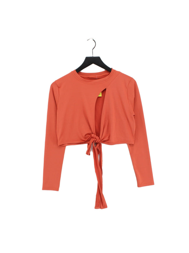 South Beach Women's Top UK 14 Orange Polyester with Elastane