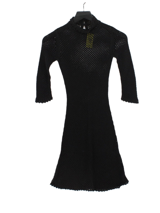 AllSaints Women's Midi Dress UK 2 Black 100% Other