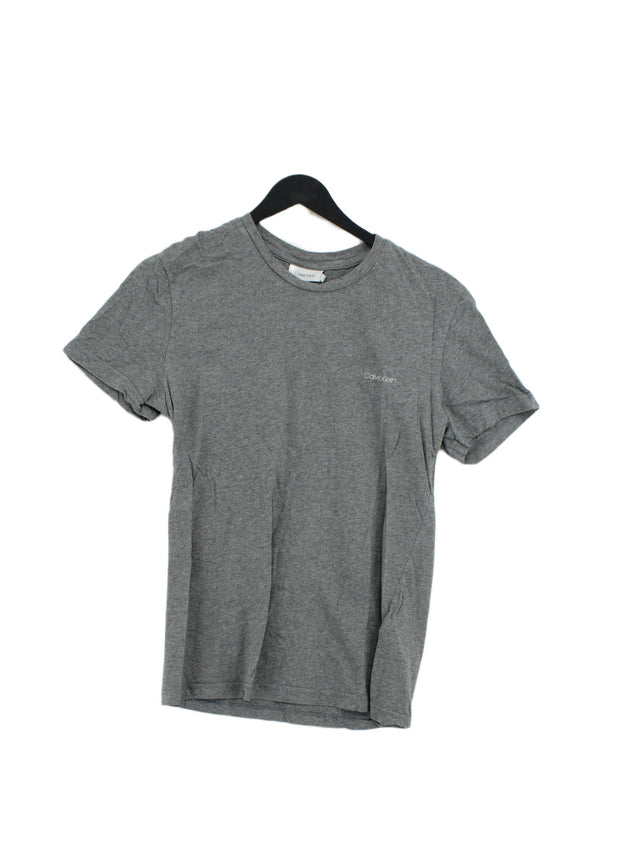Calvin Klein Women's T-Shirt S Grey 100% Cotton