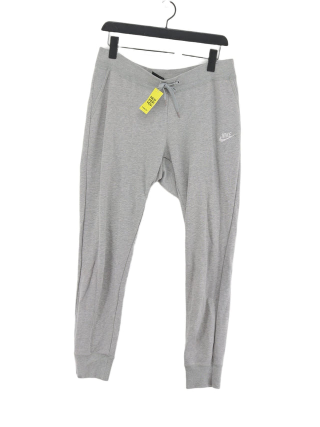 Nike Women's Sports Bottoms L Grey Cotton with Polyester