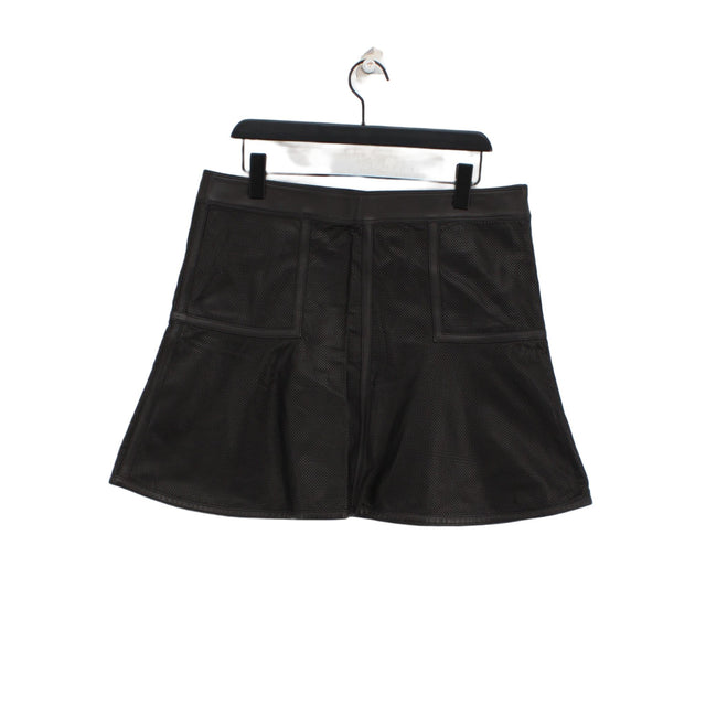 Belstaff Women's Midi Skirt UK 18 Black 100% Leather