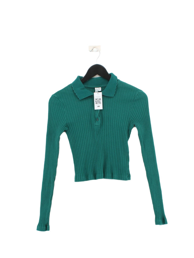 & Other Stories Women's Top S Green Cotton with Elastane