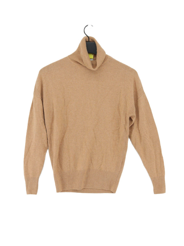 Reiss Women's Jumper XS Tan Wool with Cashmere, Viscose