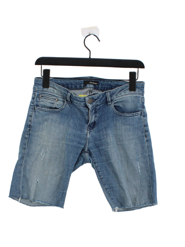 The Kooples Women's Shorts W 27 in Blue Cotton with Elastane