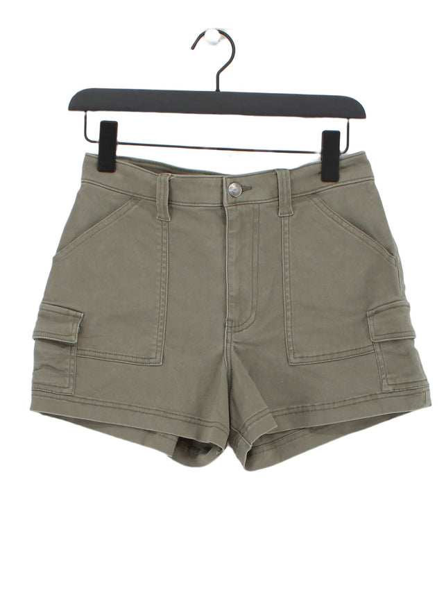 Hollister Women's Shorts W 27 in Green Cotton with Elastane