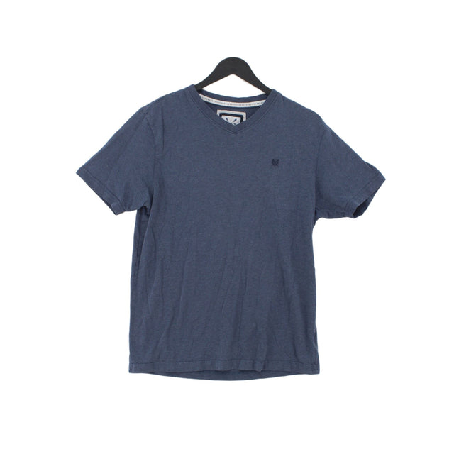 Crew Clothing Men's T-Shirt M Blue Cotton with Viscose