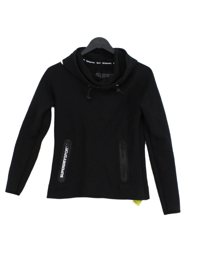 Superdry Women's Hoodie XS Black Cotton with Polyester