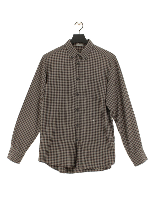 J.Lindeberg Men's Shirt M Grey 100% Cotton