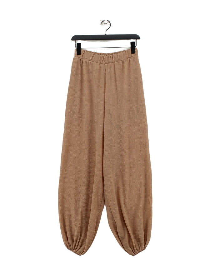 Zara Women's Suit Trousers M Tan 100% Polyester