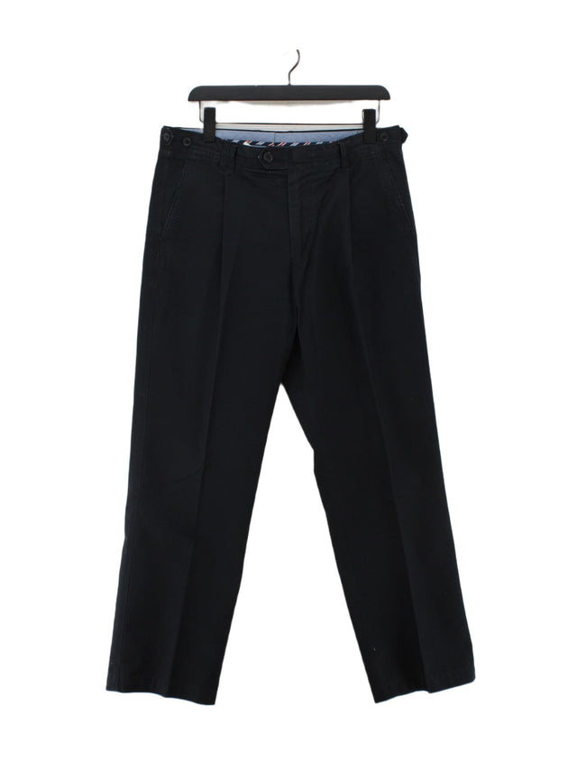 Austin Reed Men's Suit Trousers W 34 in Blue 100% Cotton
