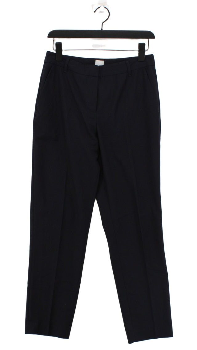 Iris & Ink Women's Suit Trousers UK 8 Blue Polyester with Viscose