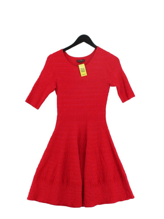 Adolfo Dominguez Women's Midi Dress S Red Viscose with Polyamide