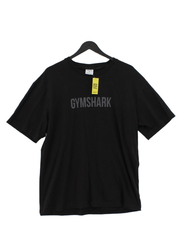 Gymshark Men's T-Shirt M Black Cotton with Elastane
