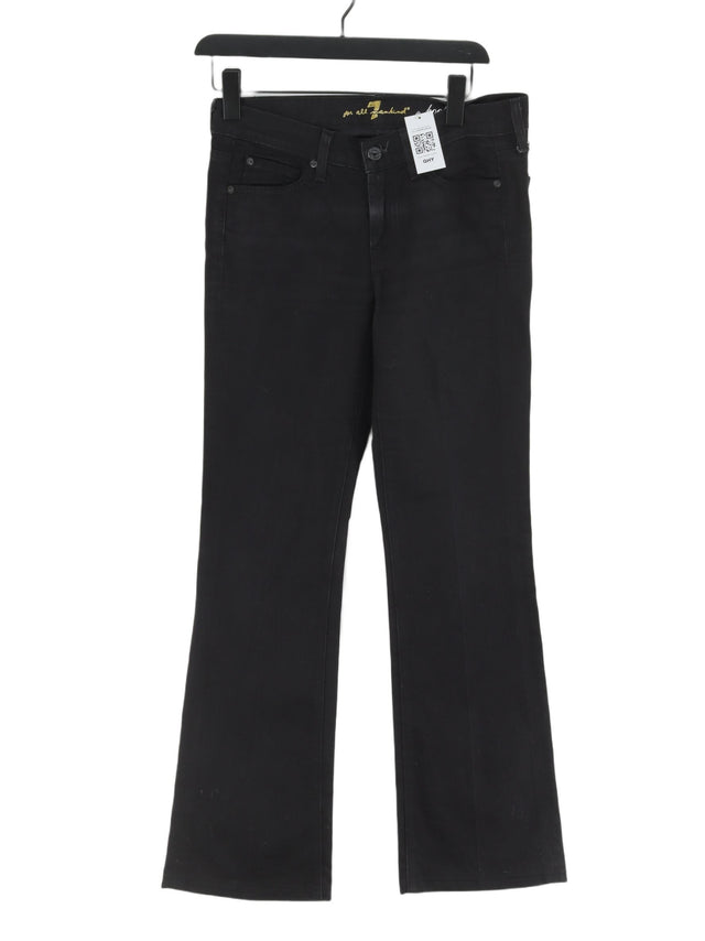 For All Mankind Women's Jeans W 27 in Black Cotton with Elastane