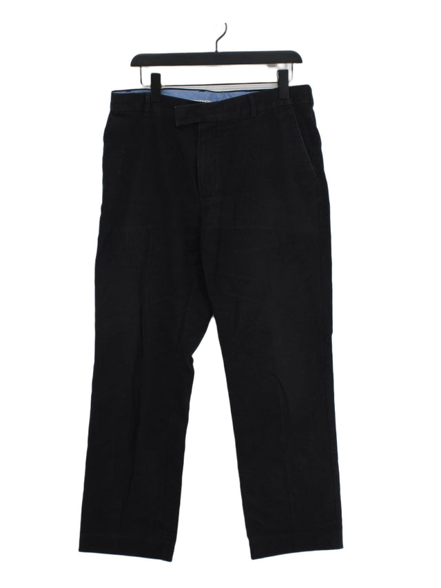 Charles Tyrwhitt Men's Suit Trousers W 34 in Black 100% Cotton