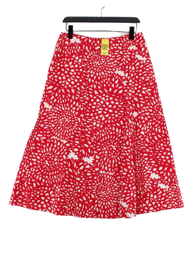 Boden Women's Maxi Skirt UK 12 Red 100% Cotton