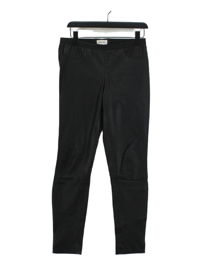 Helmut Lang Women's Trousers UK 8 Black 100% Leather
