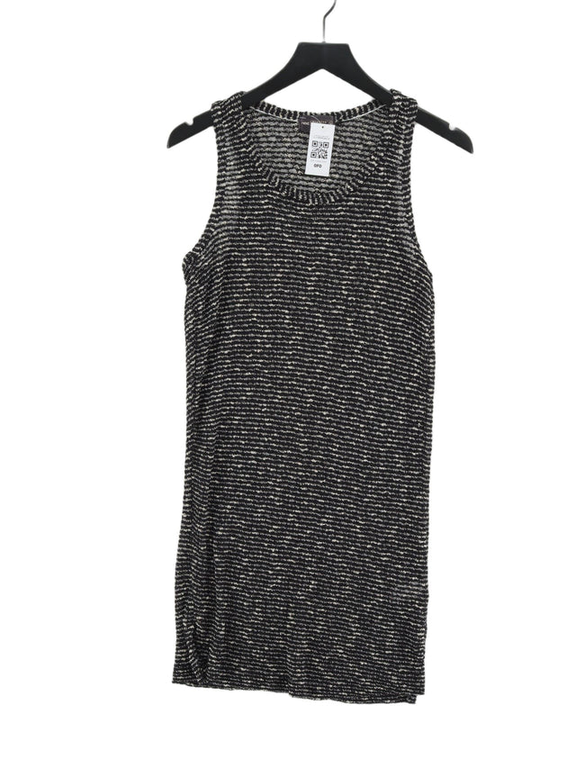 Next Women's Midi Dress UK 10 Black Polyester with Cotton