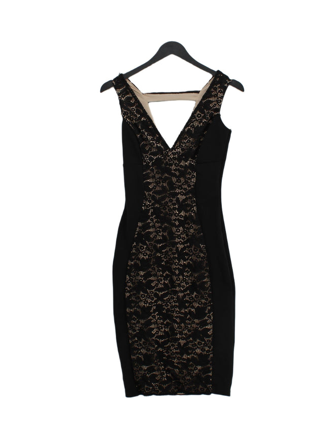 Quiz Women's Midi Dress UK 8 Black Nylon with Elastane, Polyester
