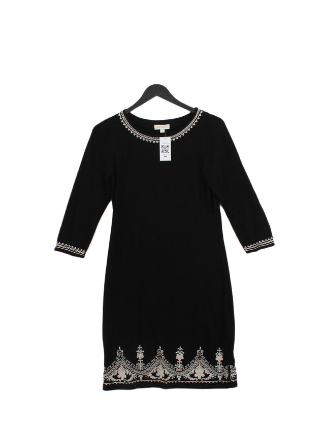 Monsoon Women's Midi Dress S Black 100% Cotton