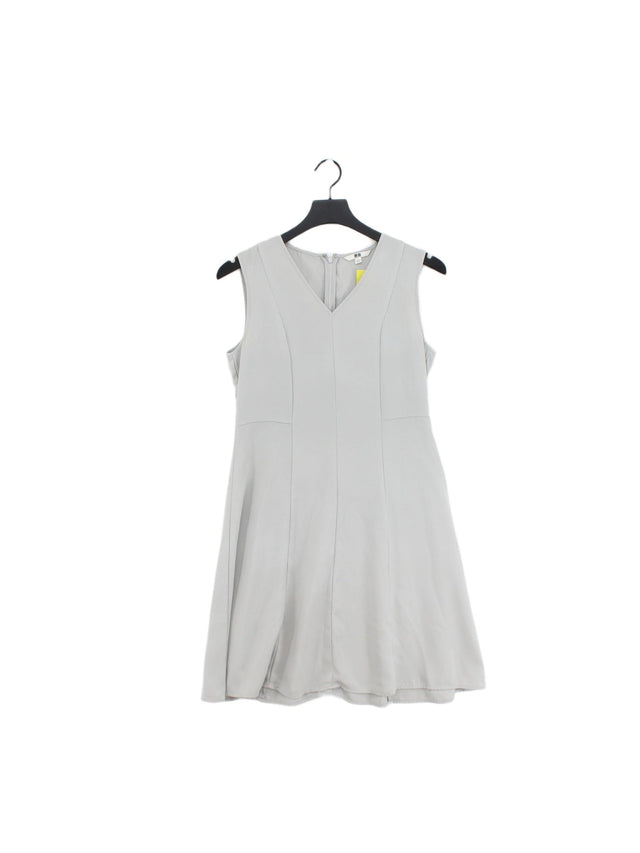 Uniqlo Women's Midi Dress S Grey 100% Polyester