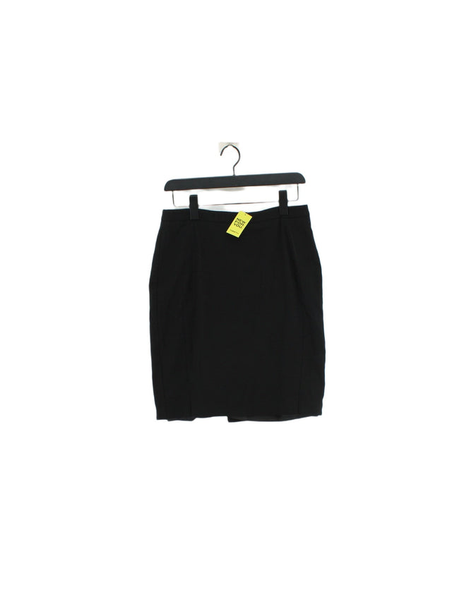 Mango Women's Midi Skirt UK 12 Black 100% Polyester