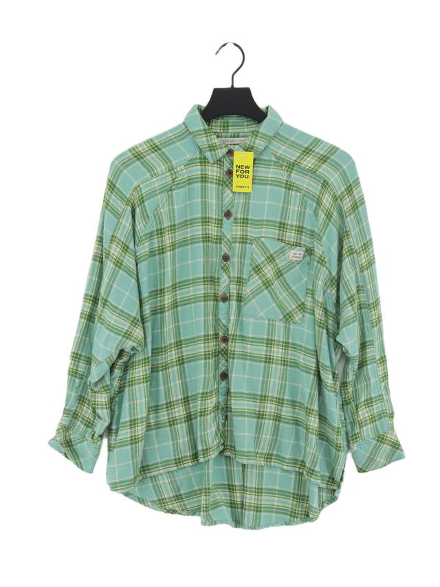 Urban Outfitters Men's Shirt XS Green Polyester with Viscose