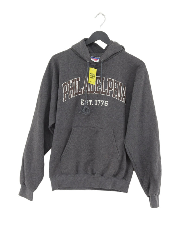 Champion Women's Hoodie S Grey Cotton with Polyester