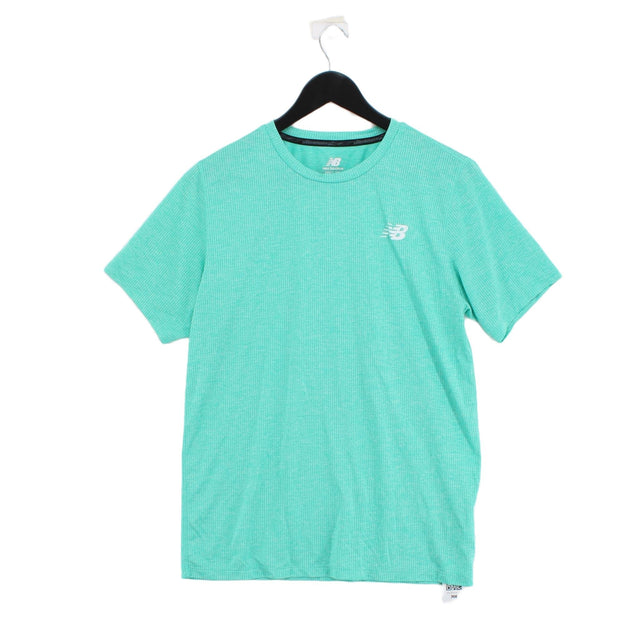New Balance Men's T-Shirt M Green 100% Polyester