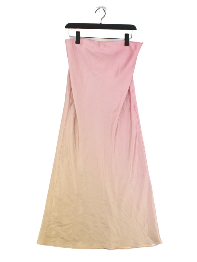 Zara Women's Maxi Dress M Pink 100% Polyester