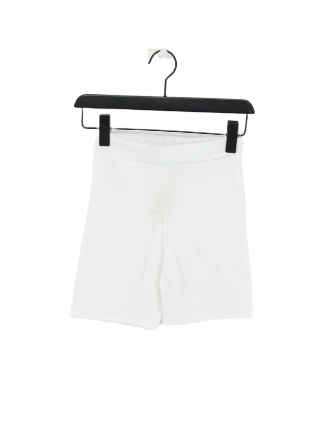 Missy Empire Women's Shorts UK 10 White Polyester with Elastane