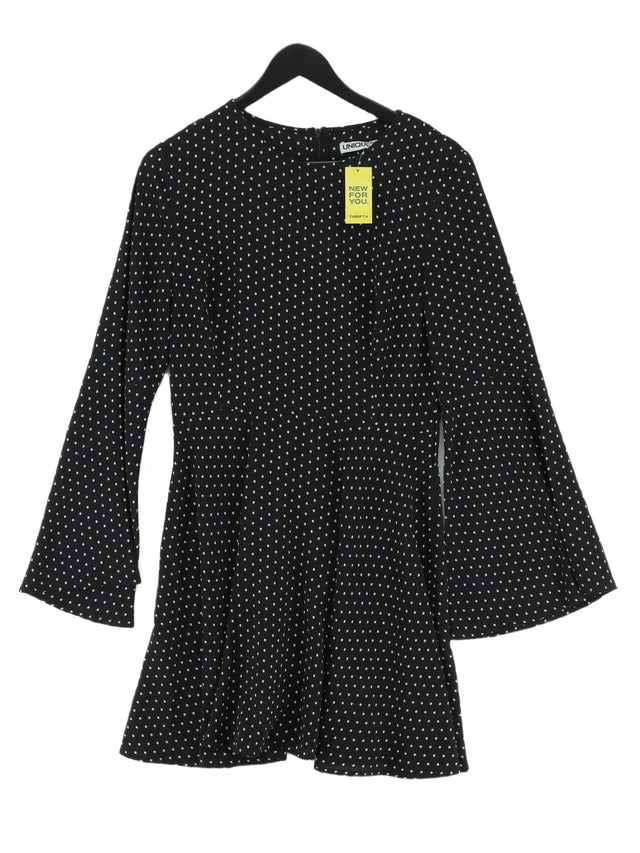 Unique 21 Women's Midi Dress UK 10 Black 100% Polyester