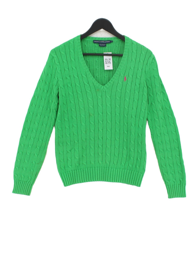 Ralph Lauren Women's Jumper L Green 100% Cotton