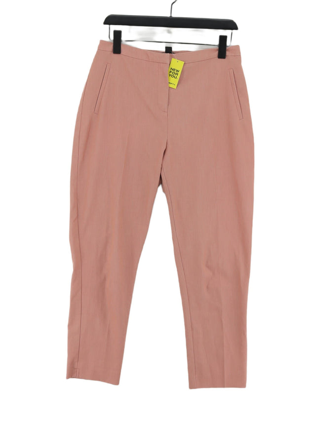 New Look Women's Suit Trousers UK 12 Pink Polyester with Elastane, Viscose