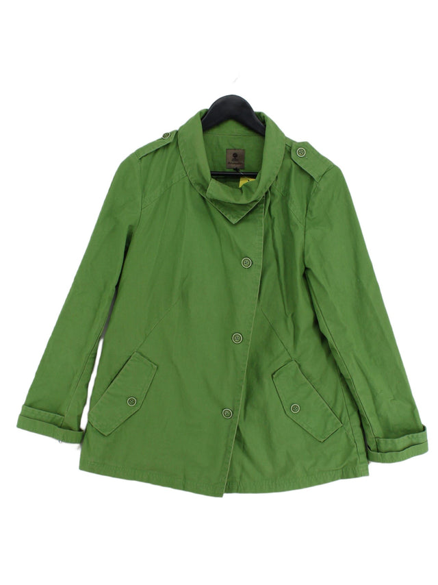 Mousqueton Women's Coat UK 14 Green 100% Cotton