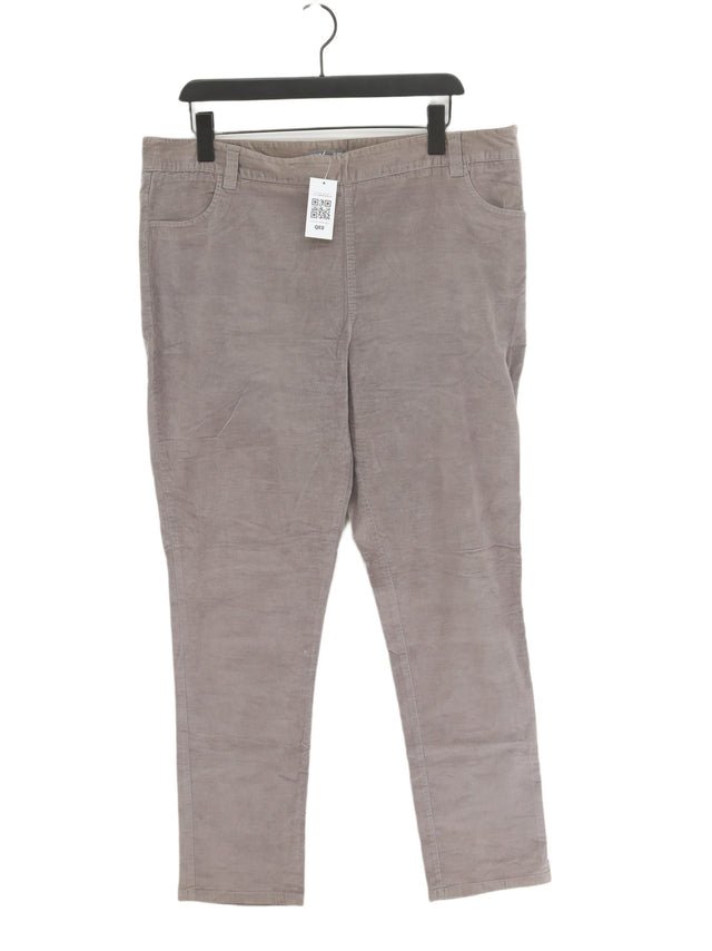Laura Ashley Women's Suit Trousers UK 18 Grey Cotton with Elastane