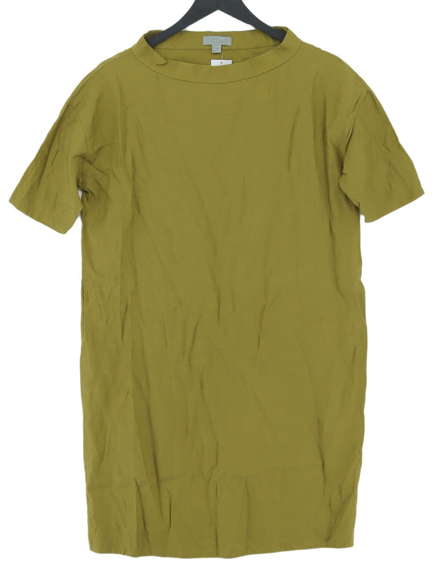 COS Women's Midi Dress UK 6 Green 100% Cotton