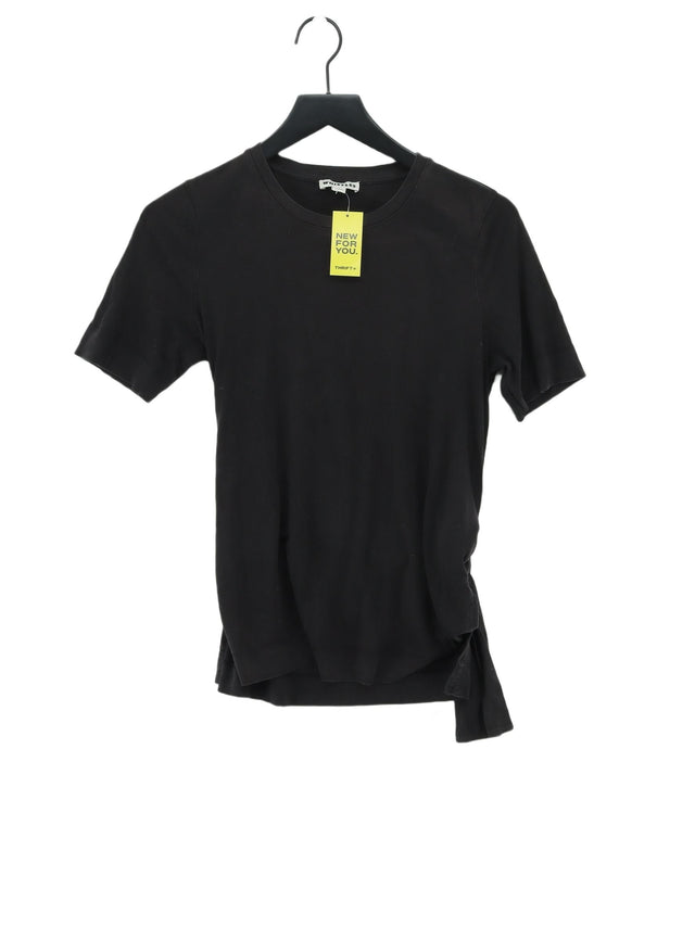 Whistles Women's T-Shirt UK 10 Black Lyocell Modal with Cotton