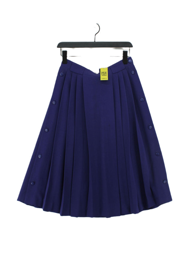 Jacques Vert Women's Midi Skirt UK 12 Purple Polyester with Other