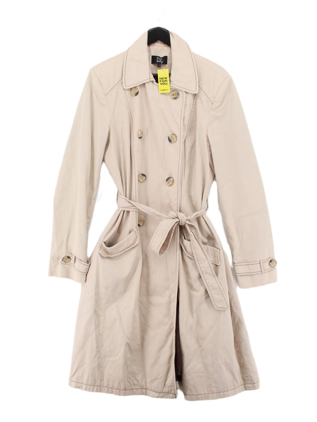 Long Tall Sally Women's Coat UK 16 Cream Cotton with Polyester