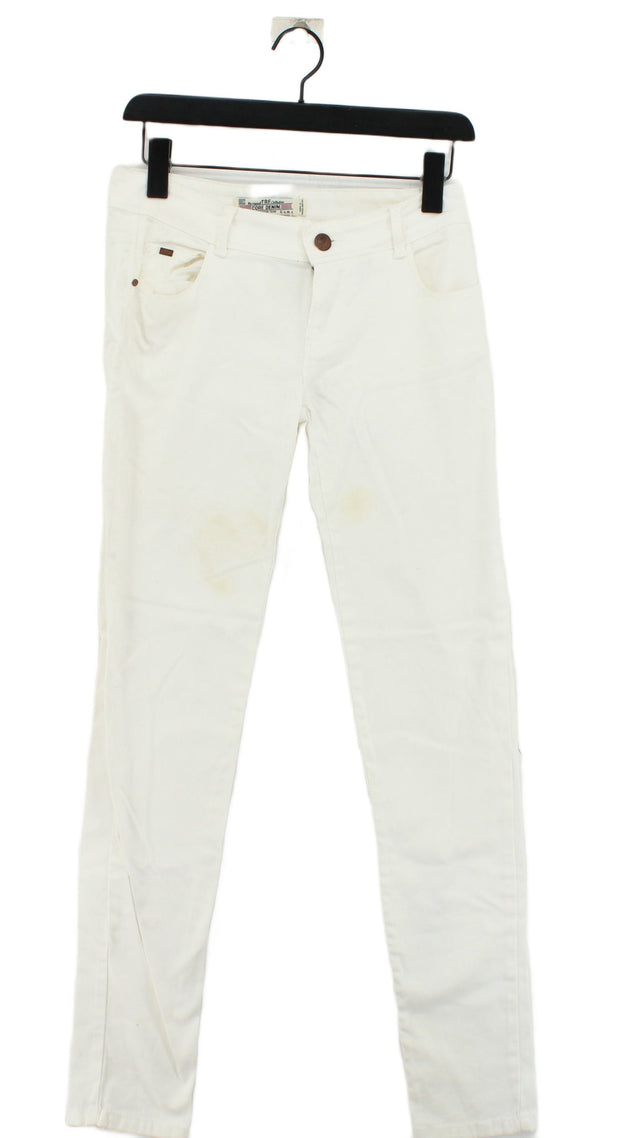 Zara Women's Jeans UK 10 White 100% Cotton